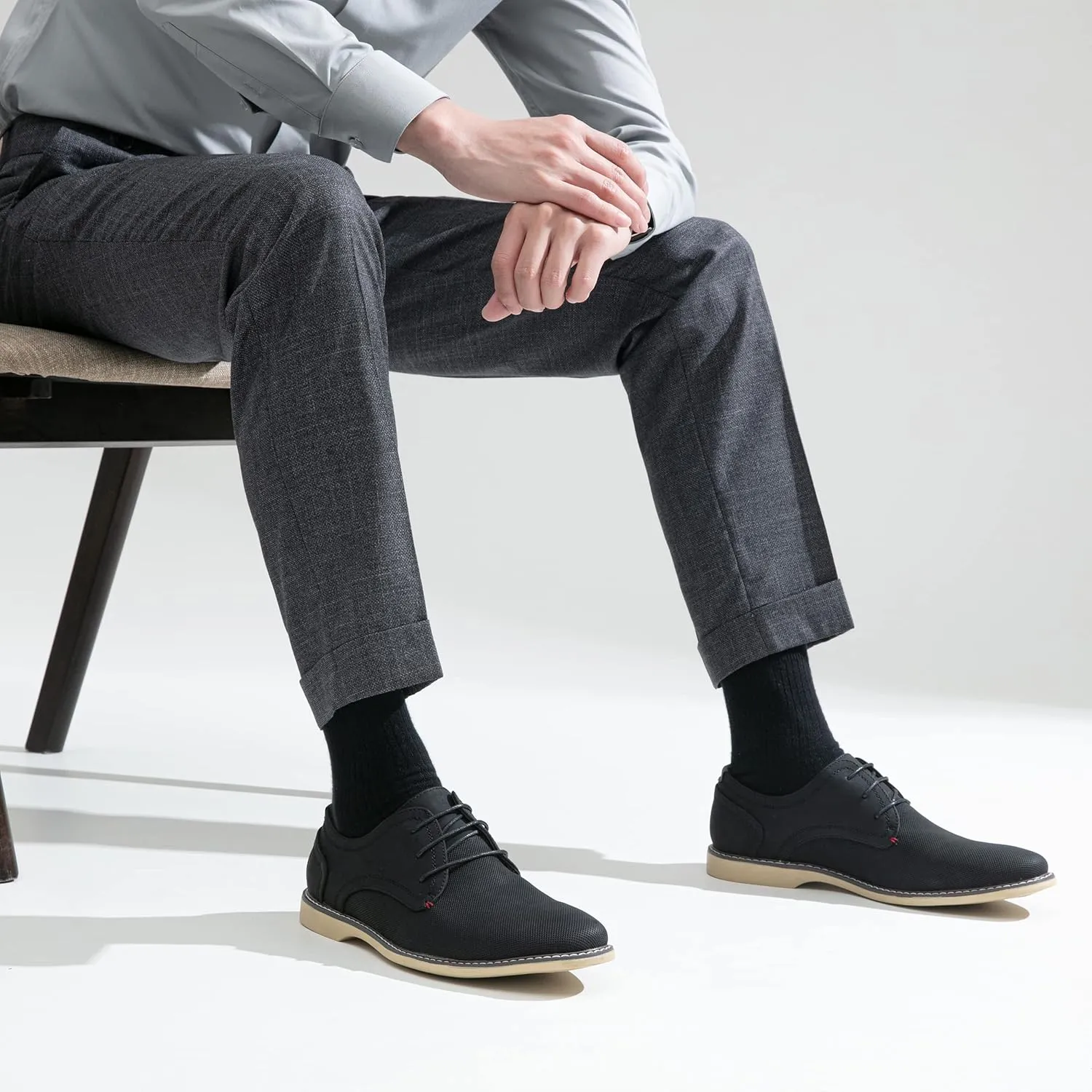 Jousen Men's Casual Dress Shoes Suede Business Classic Dress Shoes for Men