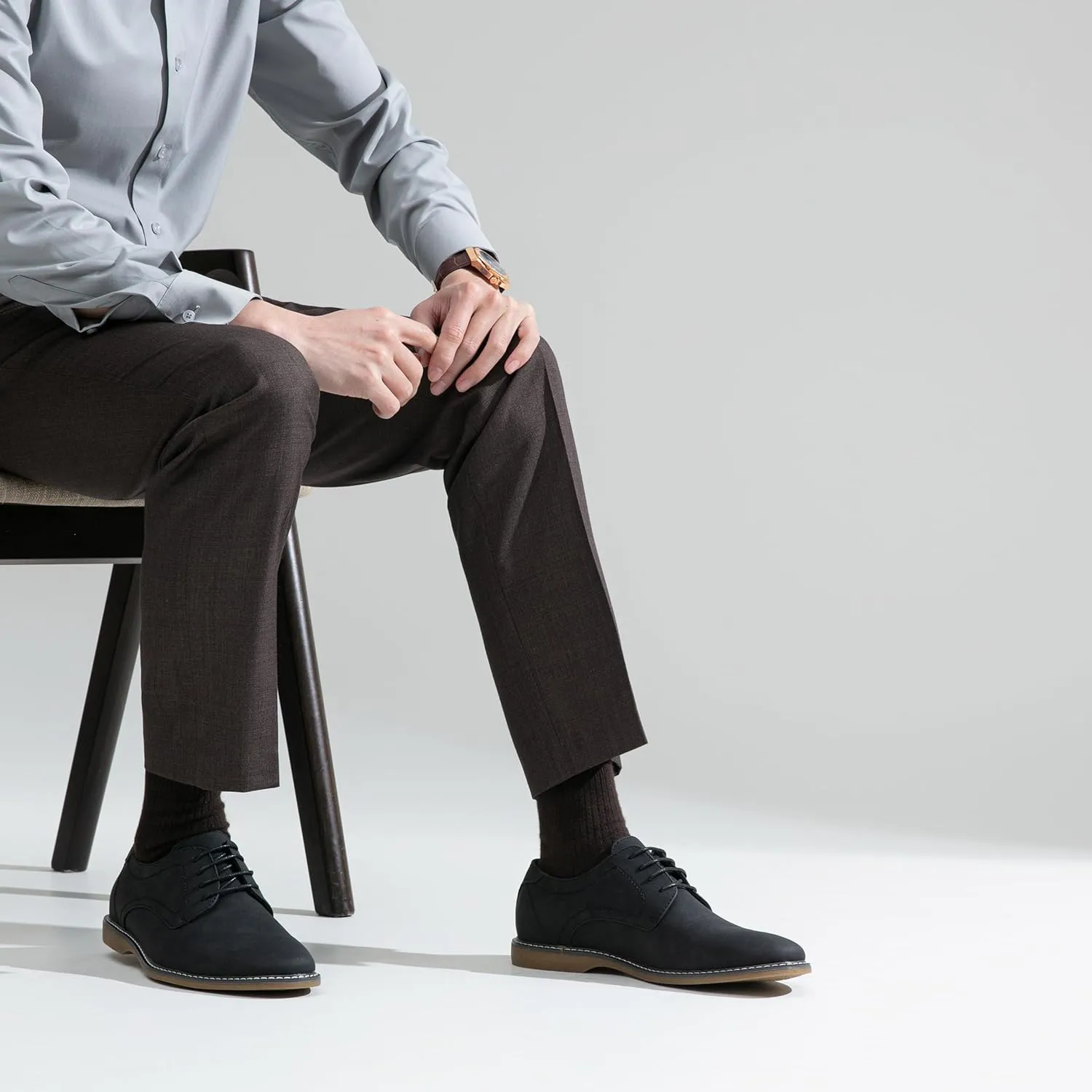 Jousen Men's Casual Dress Shoes Suede Business Classic Dress Shoes for Men