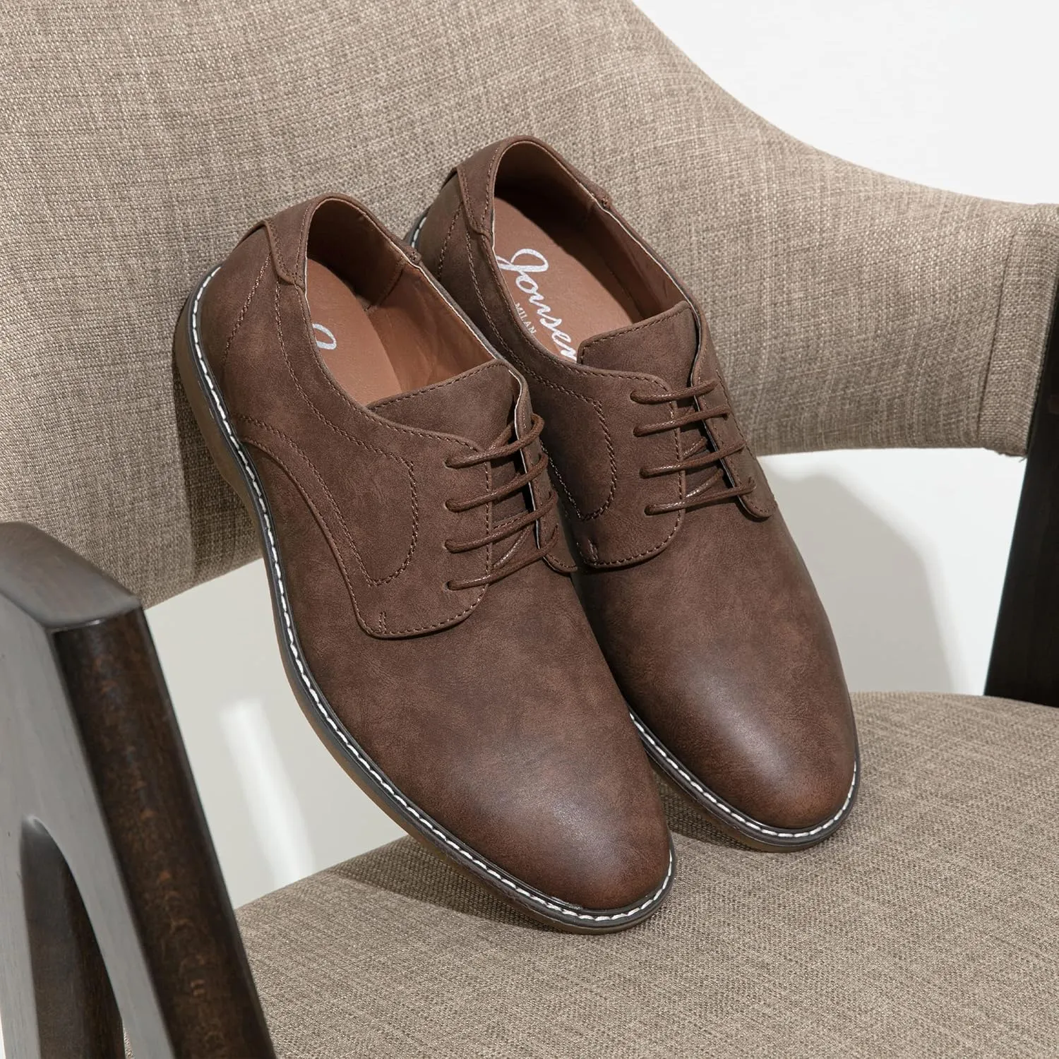 Jousen Men's Casual Dress Shoes Suede Business Classic Dress Shoes for Men