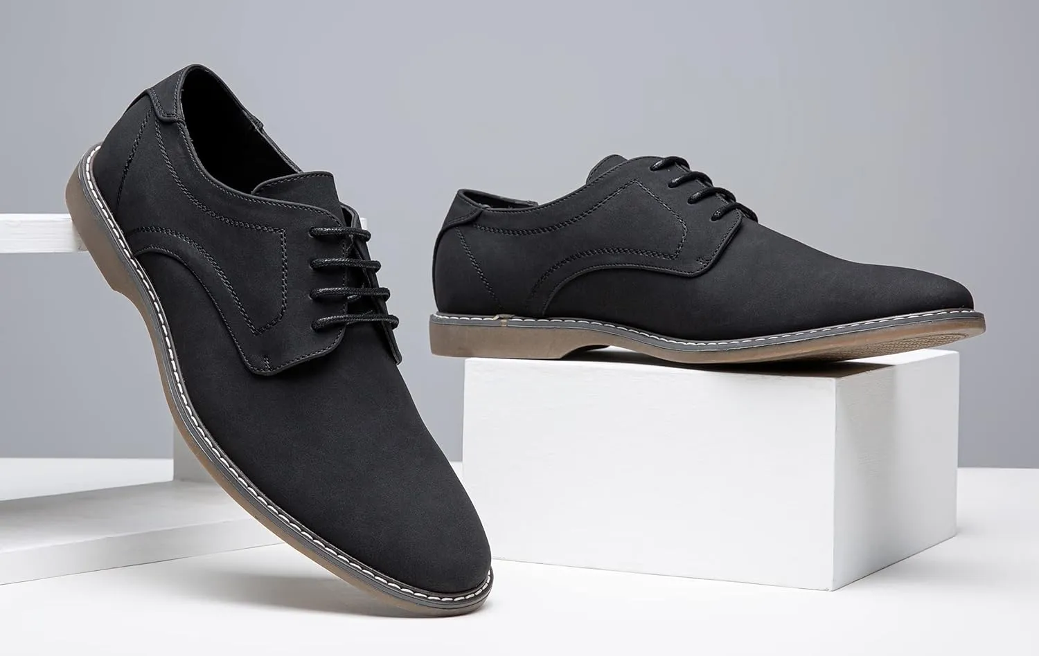 Jousen Men's Casual Dress Shoes Suede Business Classic Dress Shoes for Men