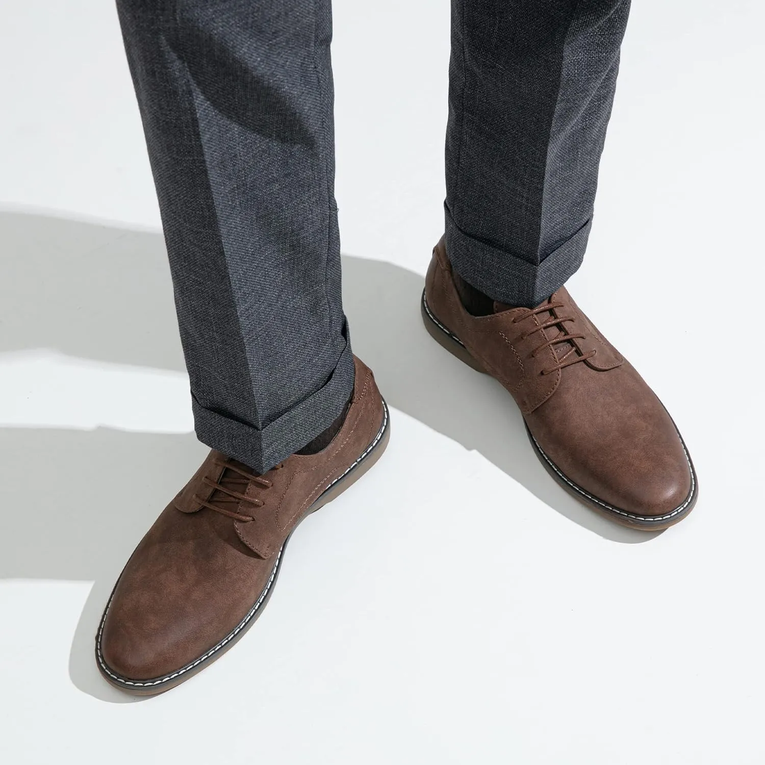 Jousen Men's Casual Dress Shoes Suede Business Classic Dress Shoes for Men