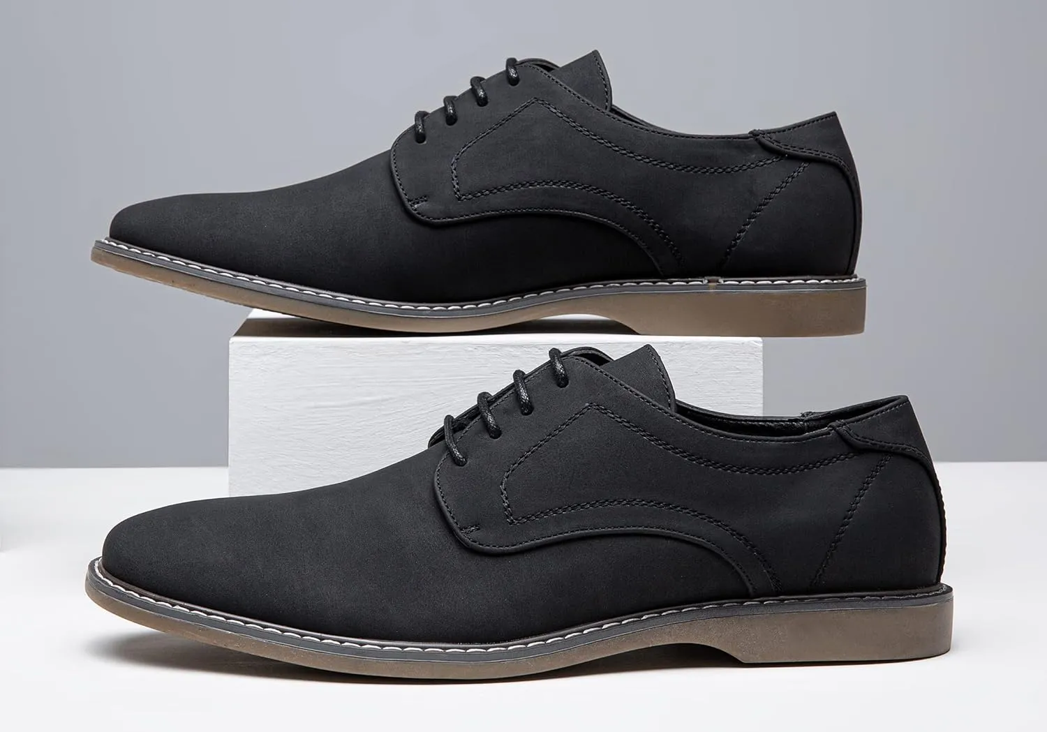 Jousen Men's Casual Dress Shoes Suede Business Classic Dress Shoes for Men