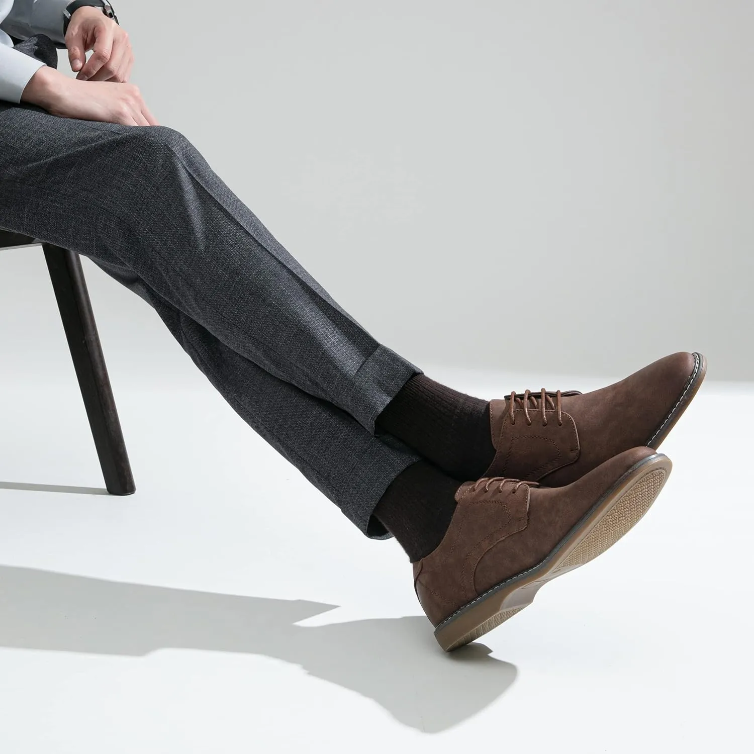 Jousen Men's Casual Dress Shoes Suede Business Classic Dress Shoes for Men