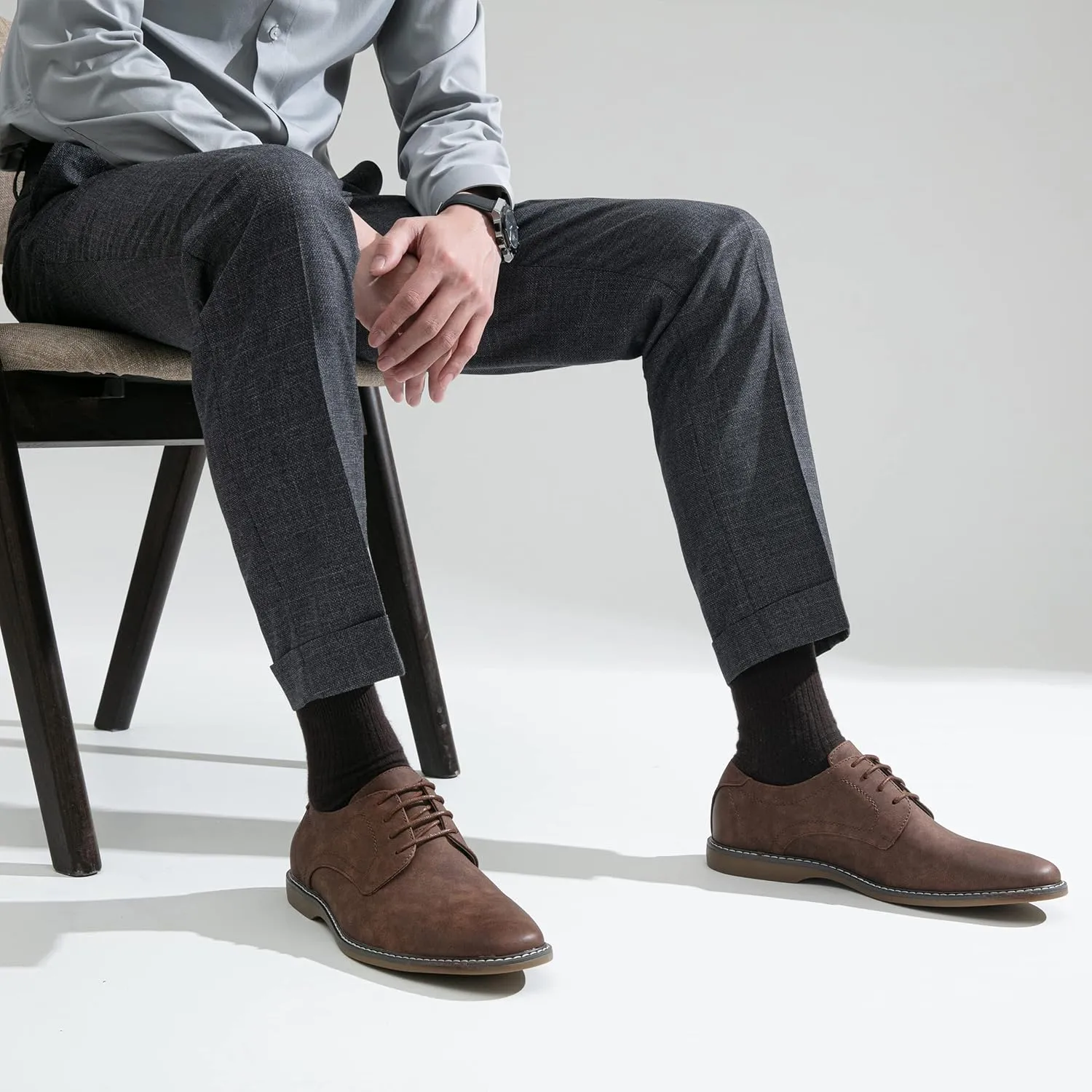 Jousen Men's Casual Dress Shoes Suede Business Classic Dress Shoes for Men