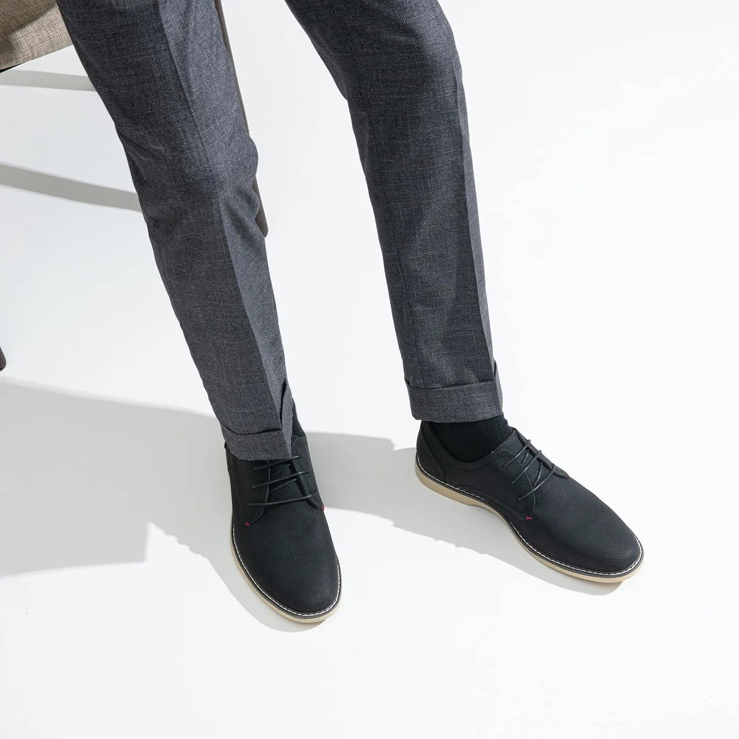 Jousen Men's Casual Dress Shoes Suede Business Classic Dress Shoes for Men