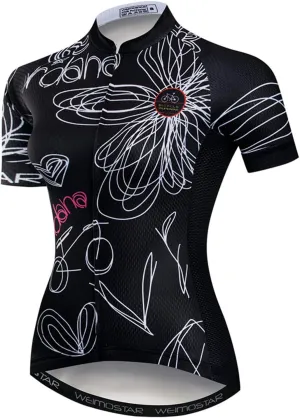 JPOJPO Women's Cycling Jersey Sleeveless Short&Long Sleeve Bike Shirt Half Zipper Road Bicycle Biking Tops CF3