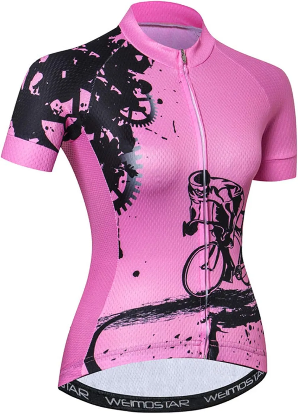 JPOJPO Women's Cycling Jersey Sleeveless Short&Long Sleeve Bike Shirt Half Zipper Road Bicycle Biking Tops CF3
