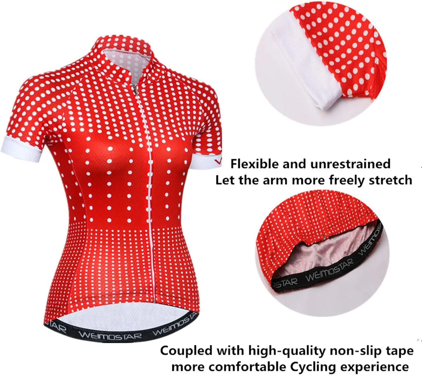 JPOJPO Women's Cycling Jersey Sleeveless Short&Long Sleeve Bike Shirt Half Zipper Road Bicycle Biking Tops CF3