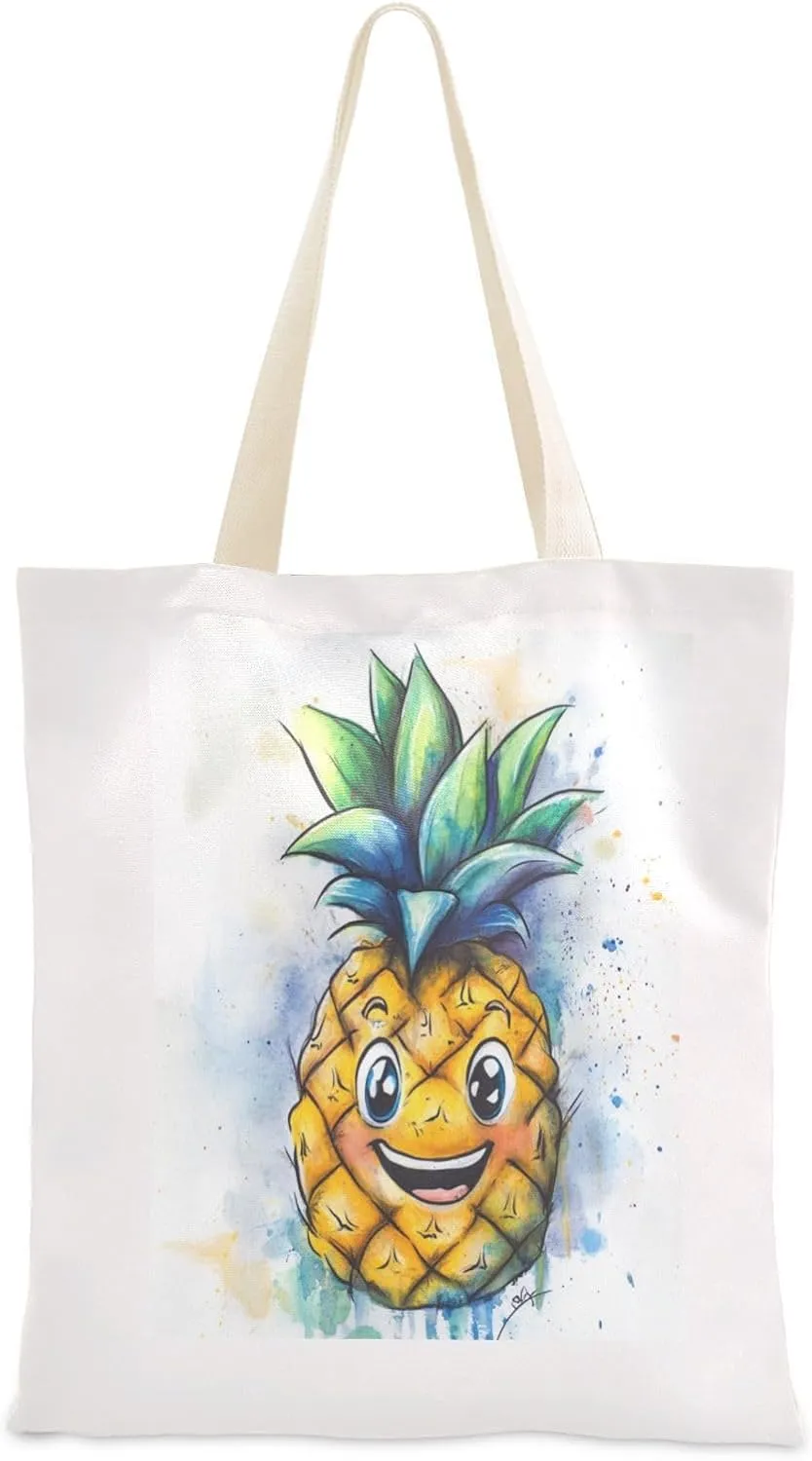 JSTEL Canvas Tote Bag for Women with Pocket,Canvas Tote Purse Shopping Bag
