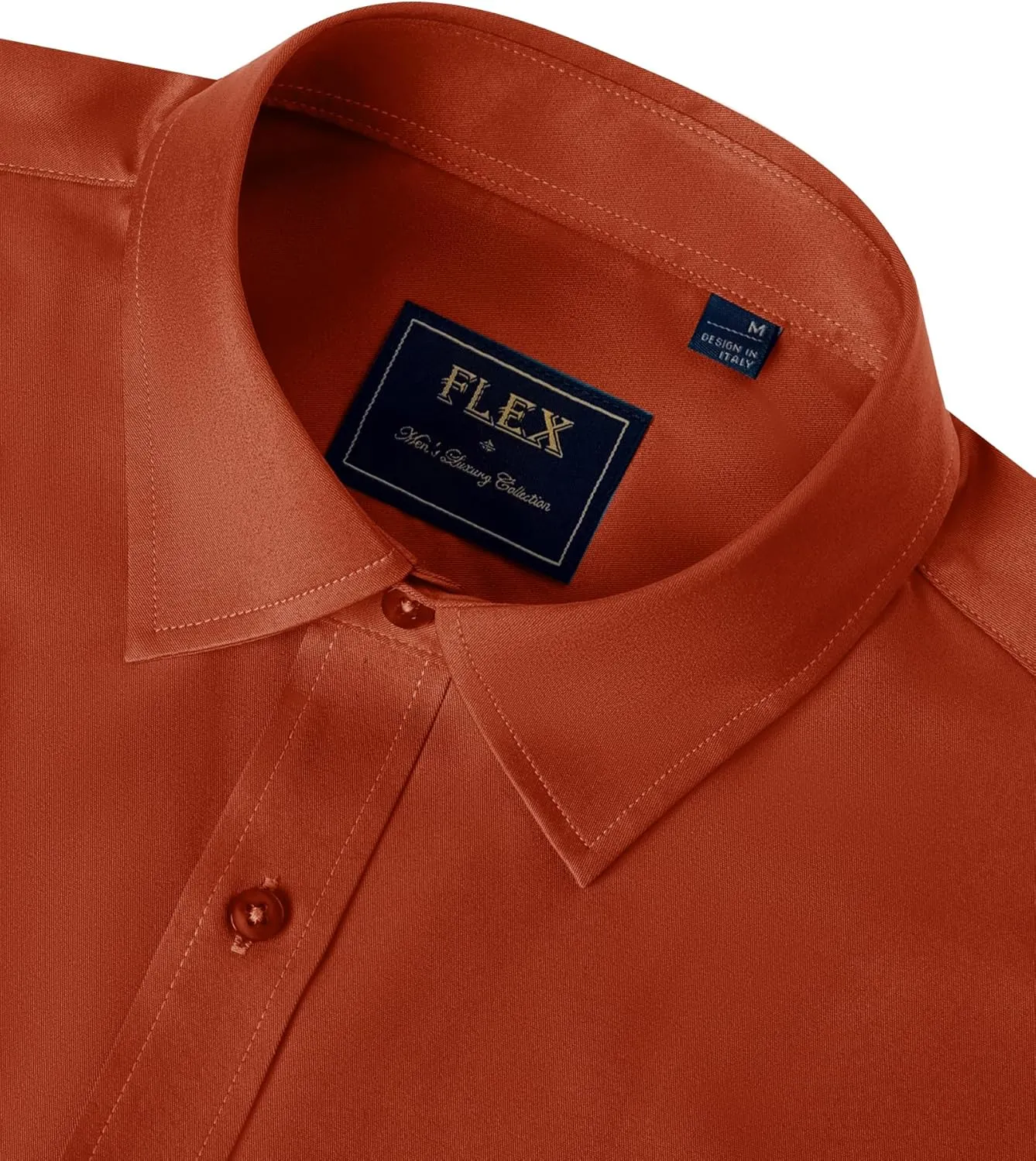J.VER Men's Dress Shirts Solid Long Sleeve Stretch Wrinkle-Free Formal Shirt Business Casual Button Down Shirts
