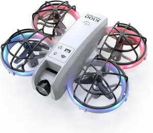 K100Max Mini Drones With Camera For Kids And Begginers, Indoor Small Helicopter Plane Quadcopter With Screen Remote Controller, Gift Toy for Boys and Girls, Headless Mode, 2 Batteries(Gray)