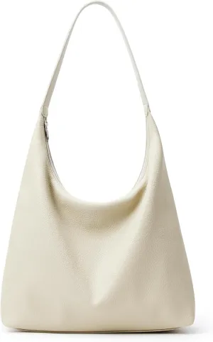 KALIDI Casual Tote Bag Vegan Leather Hobo Zipper Work Bag Weekender Shoulder for Women Shoulder Travel Purse