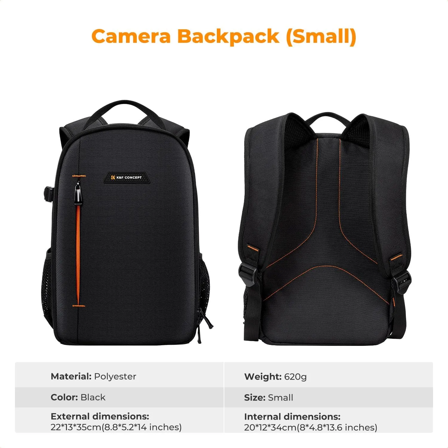 K&F Concept Camera Backpack for Photographers Photography Camera Bag Multi-Functional Camera Bags for Men Women (10L)