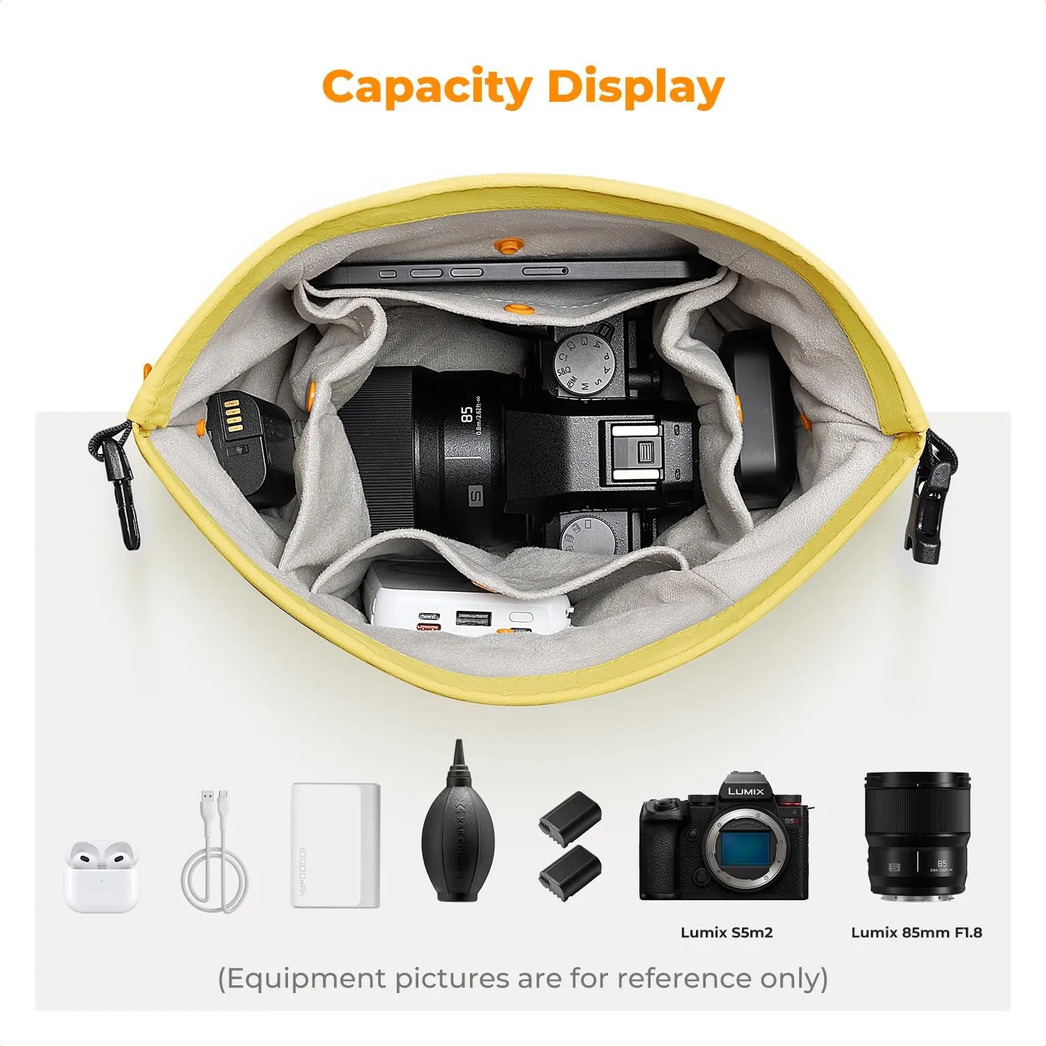 K&F Concept Camera Sling Bag Small Camera Compact Case, Cute Soft Camera Pouch Handbag for Urban Street Photography