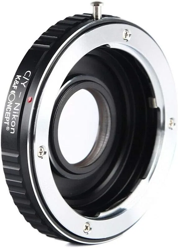 K&F Concept Lens Adapter Ring with Glass for Contax Yashica CY to Nikon F Mount D300 D810 D750 D610 D800 D7200 D7100 D7000 D700 Df D3s D3 D4 D5 Camera