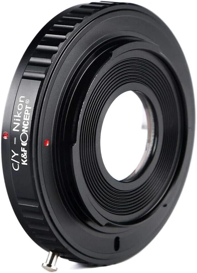 K&F Concept Lens Adapter Ring with Glass for Contax Yashica CY to Nikon F Mount D300 D810 D750 D610 D800 D7200 D7100 D7000 D700 Df D3s D3 D4 D5 Camera