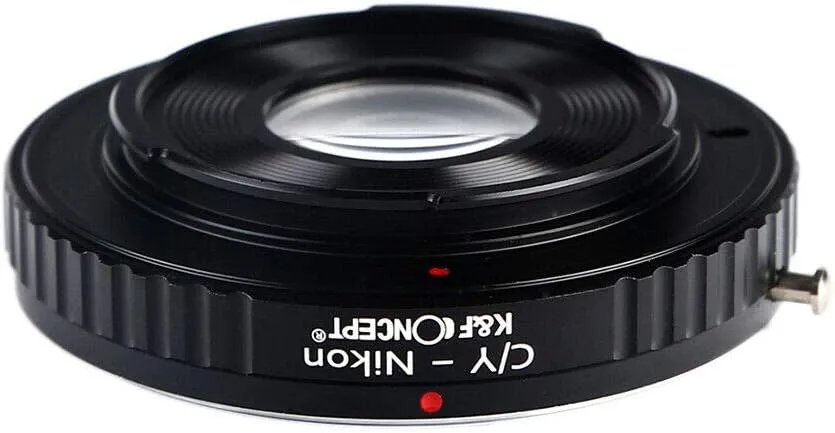K&F Concept Lens Adapter Ring with Glass for Contax Yashica CY to Nikon F Mount D300 D810 D750 D610 D800 D7200 D7100 D7000 D700 Df D3s D3 D4 D5 Camera