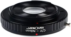 K&F Concept Lens Adapter Ring with Glass for Contax Yashica CY to Nikon F Mount D300 D810 D750 D610 D800 D7200 D7100 D7000 D700 Df D3s D3 D4 D5 Camera