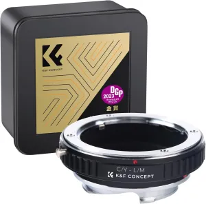 K&F Concept Lens Mount Adapter for Contax Y Mount to Leica M Lens Camera Body C/Y-L/M
