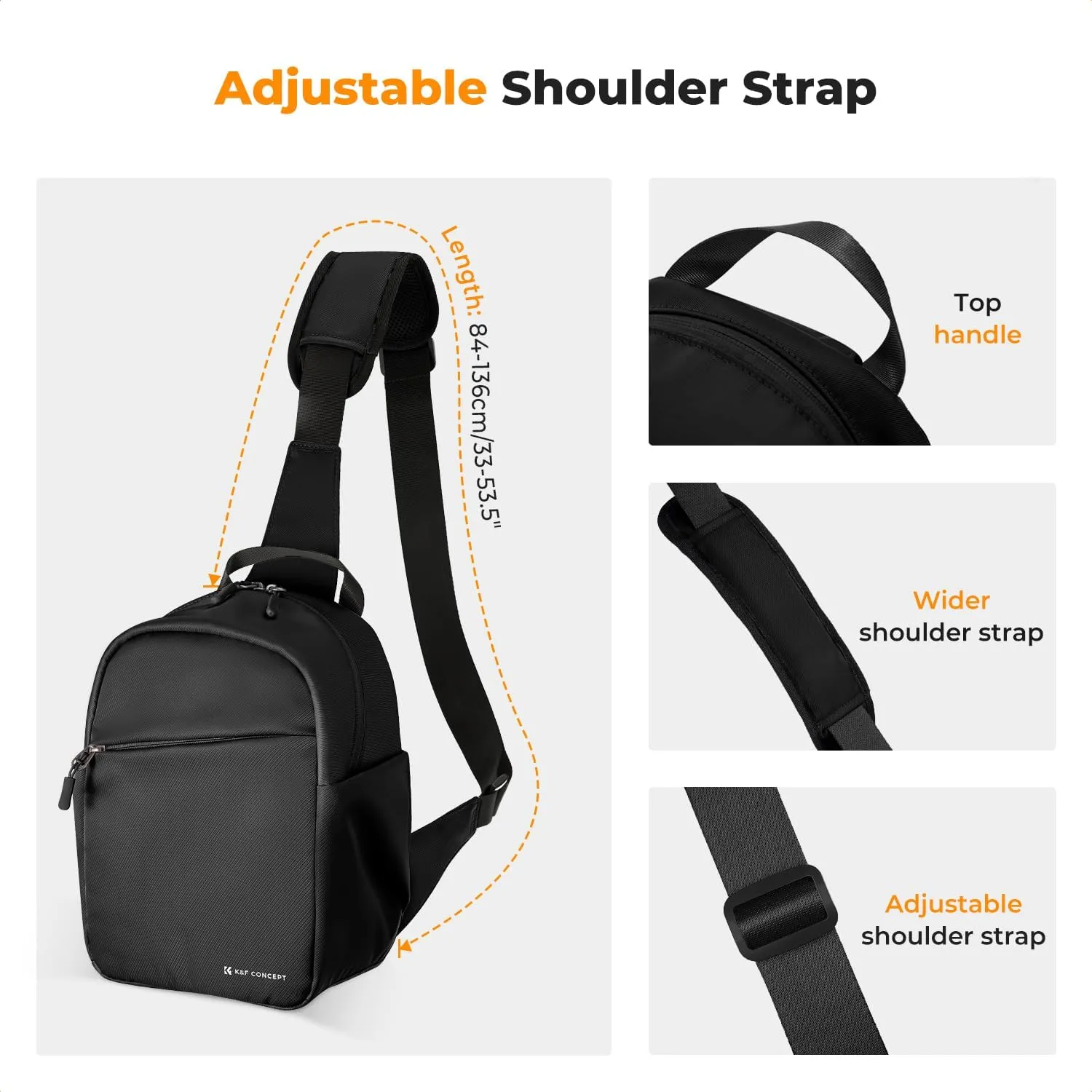 K&F Concept Small Camera Bag for Photographer, Camera Sling Crossbody bag for DSLR/SLR/Mirrorless Camera, Compact Camera Case for Men and Women