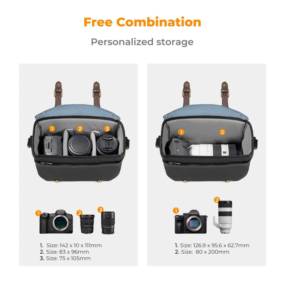 K&F Concept Urban Wander 06 Camera Shoulder Bag 10L (Dark Grey)