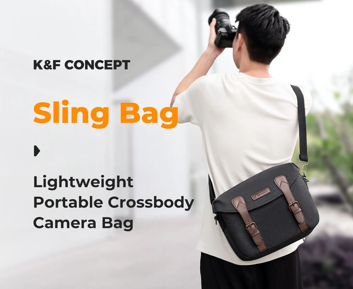 K&F Concept Urban Wander 06 Camera Shoulder Bag 10L (Dark Grey)