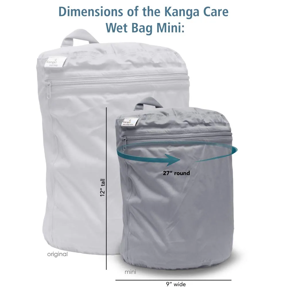 Kanga Care Wet Bag Mini Seam Sealed Waterproof 3D Dimensional for Baby Cloth Diapers, Travel, Beach, Pool, Gym, Swim | Dusk