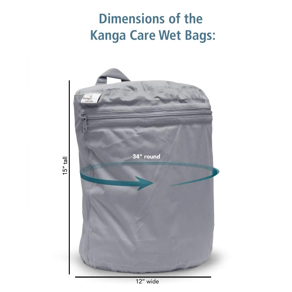 Kanga Care Wet Bag Seam Sealed Waterproof 3D Dimensional for Baby Cloth Diapers, Travel, Beach, Pool, Gym, Swim | Thunder Puff