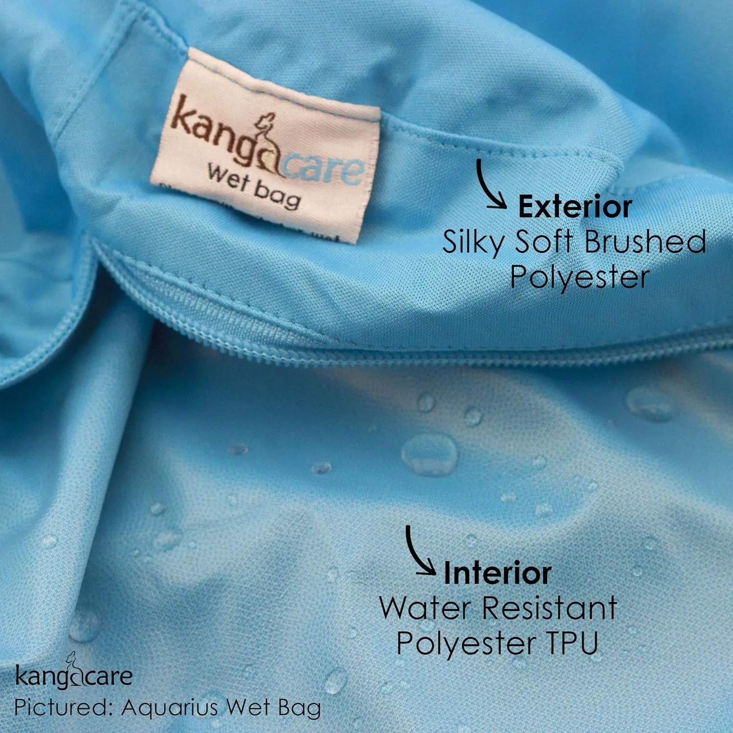 Kanga Care Wet Bag Seam Sealed Waterproof 3D Dimensional for Baby Cloth Diapers, Travel, Beach, Pool, Gym, Swim | Thunder Puff