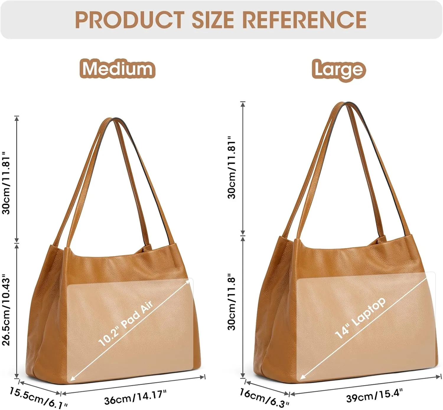 Kattee Leather Tote Bags for Women, Casual Shoulder Hobo Purses and Handbags, Top Magnetic Snap Closure