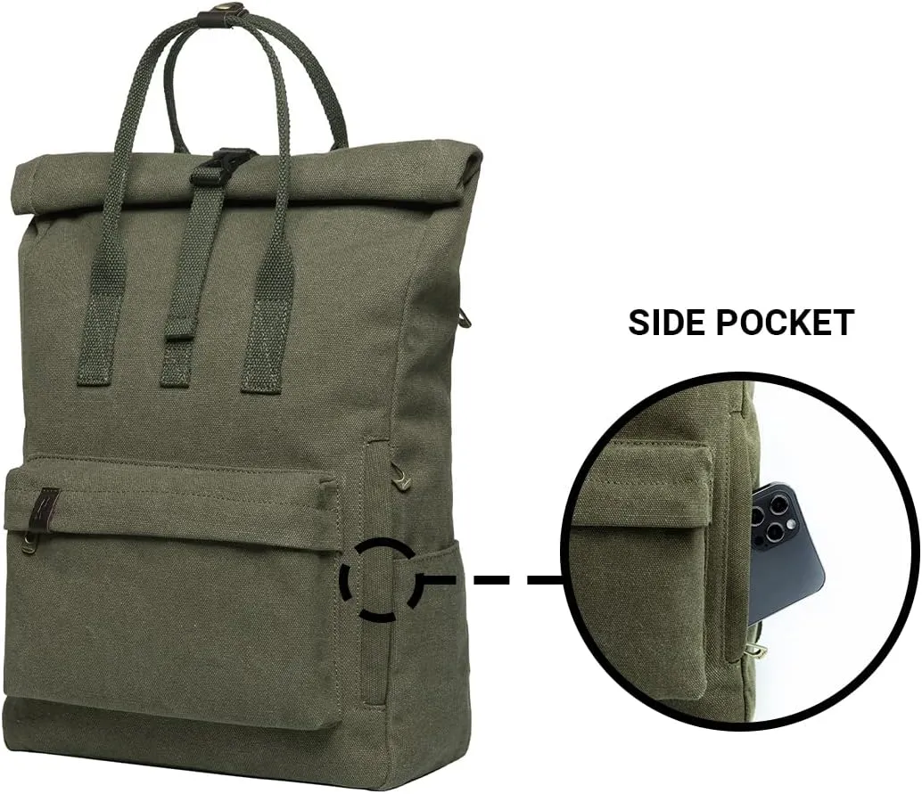 KAUKKO Laptop Backpack for Women Men Causal Backpack (47-2-ARMY GREEN)