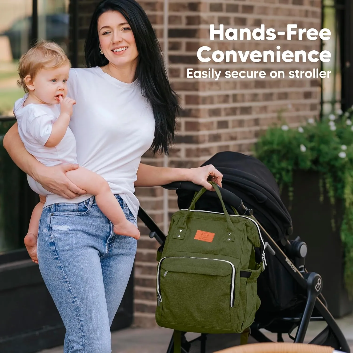 KeaBabies Baby Diaper Bag Backpack - Large Baby Bag for Boys, Girls, Waterproof Multi Function Travel Diaper Backpack with Changing Pad, Durable Travel Essentials for Moms and Dads (Coffee Brown)