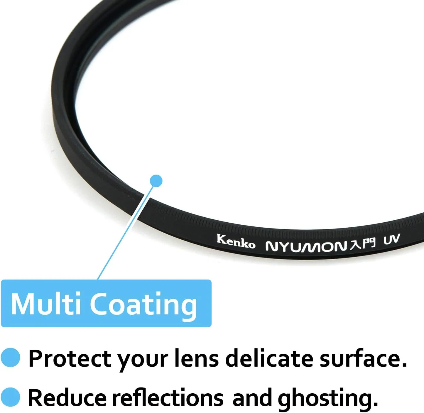 Kenko Nyumon Slim Ring 82mm UV Multi-Coated (MC) Filter, Black, compact (228249)