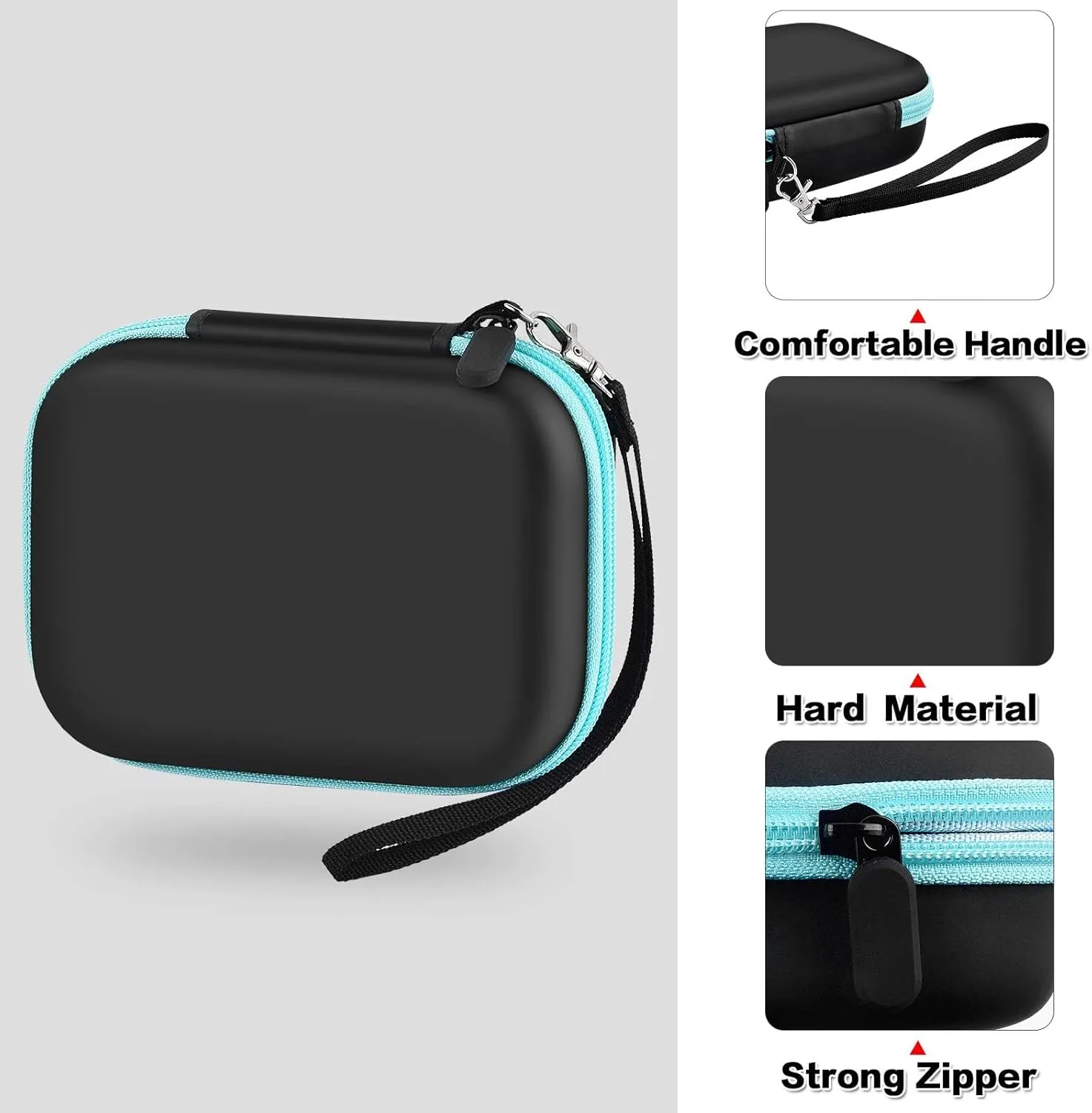 Kids Camera Case for VTech KidiZoom Creator Cam HD Video Camera/ for KODAK Printomatic Digital Instant Print Cameras Toys, Carrying Storage Organizer Bag Also Holds Tripod Accessories(Box Only-Black