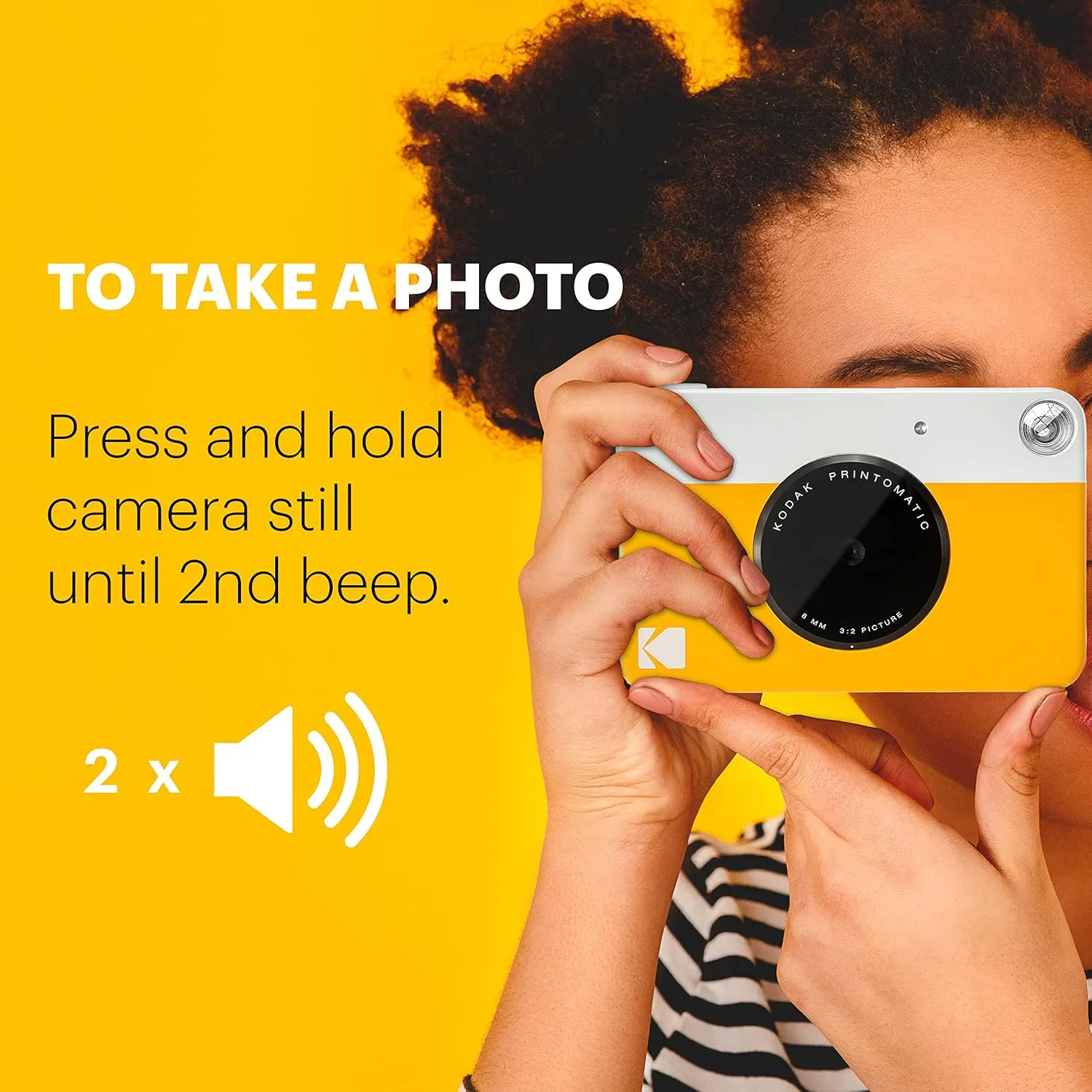 KODAK Printomatic Full-Color Instant Print Digital Camera - Colorful Photos On Zink 2x3" Sticky-Back Photo Paper - 5MP, Portable, Creative Fun Gift for Birthday, Christmas, Holiday - Pink