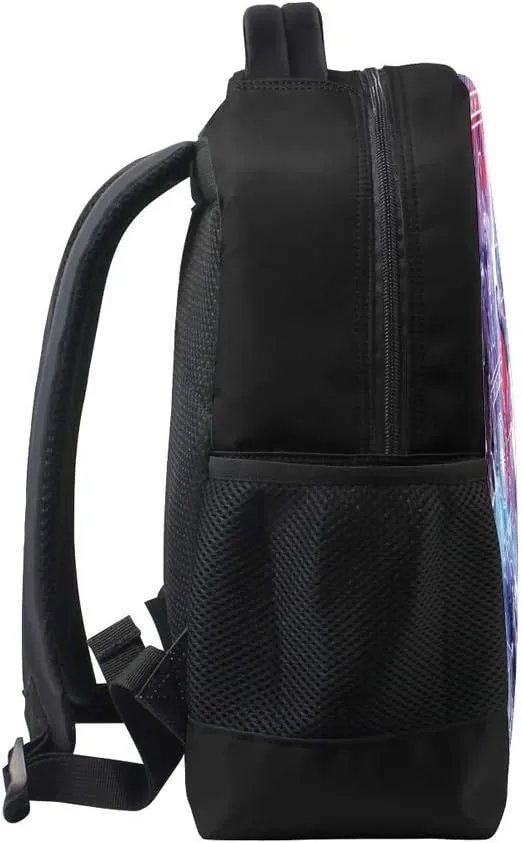 Kuizee Classic Backpack Schoolbag Adjustable Padded Shoulder Straps Daypack ﻿Sacred Geometry Watercolor Space Casual Bags Durable College Daily 16Inch