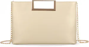 Lanpet Women Clutch Purses PU Leather Evening Handbags for Wedding Prom Bridal with Chain Strap