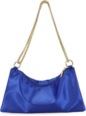 Lanpet Women's Satin Evening Bag Sparkly Clutch Purse Handbag Shoulder Bag for Party Prom Club Wedding