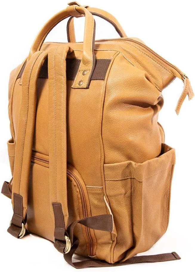 Large Black Leather Diaper Bag Knapsack Genuine Leather Diaper bag Backpack WATERPROOF diaper bag UNISEX