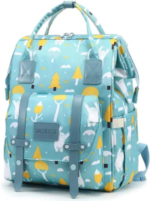 Large Capacity Baby Diaper Bag Backpack Waterproof Travel Nappy Diaper Bags Cute for Girls Boys (Swing Bear)