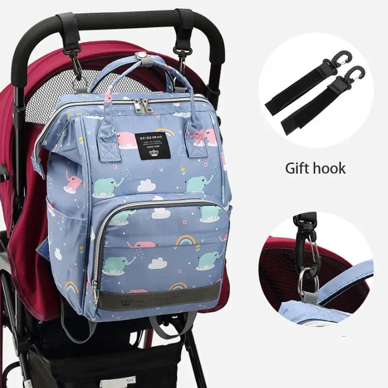 Large Capacity Diaper Bag Backpack - Wildlife