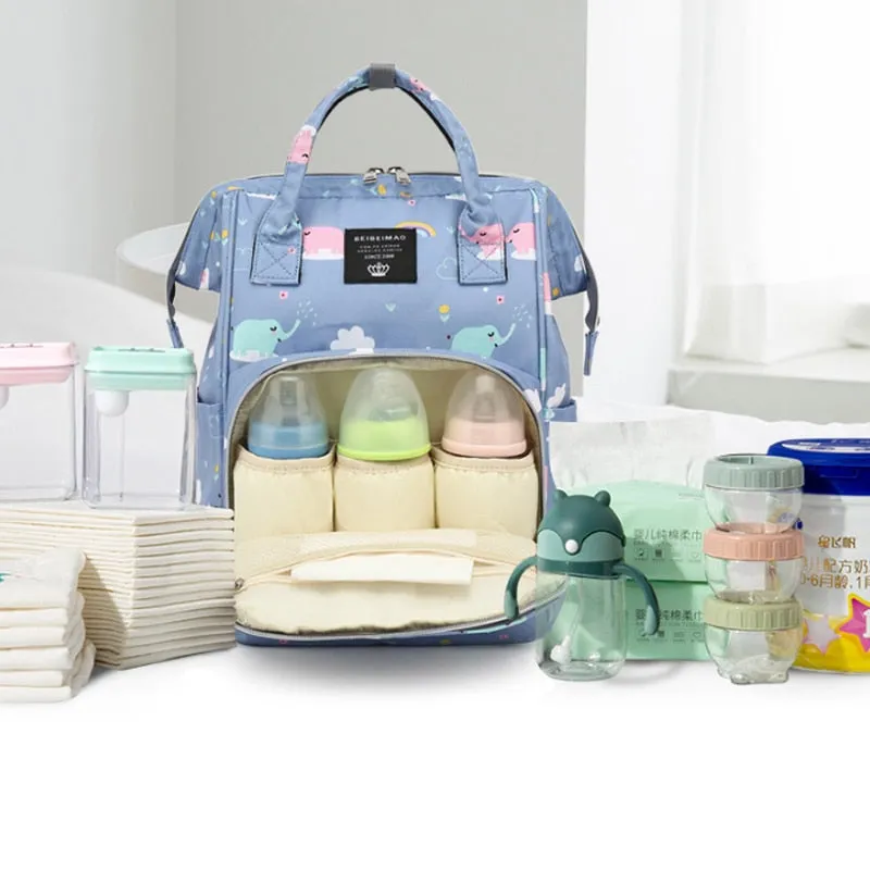 Large Capacity Diaper Bag Backpack - Wildlife