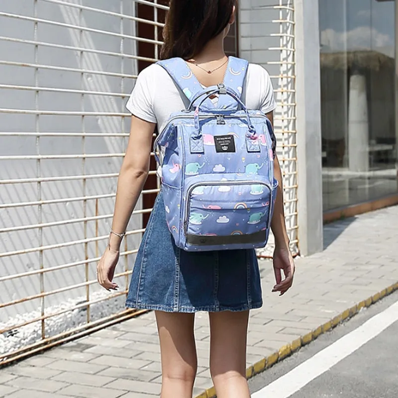 Large Capacity Diaper Bag Backpack - Wildlife