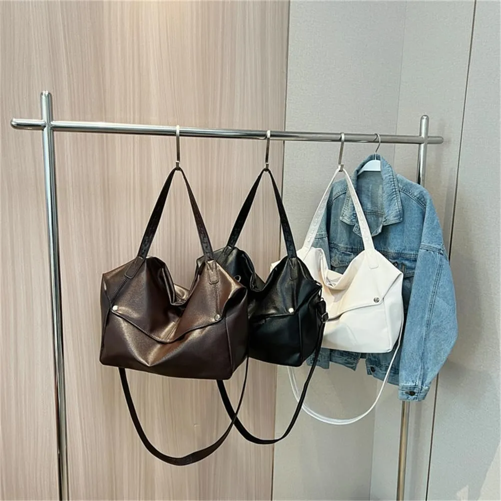 Large Tote Bag Women PU Leather Shoulder Bags Trendy Hobo Purses and Handbags with Adjustable Shoulder Strap 2025