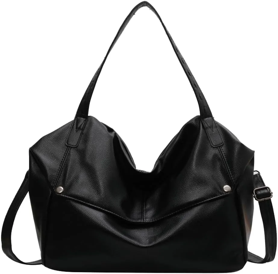 Large Tote Bag Women PU Leather Shoulder Bags Trendy Hobo Purses and Handbags with Adjustable Shoulder Strap 2025