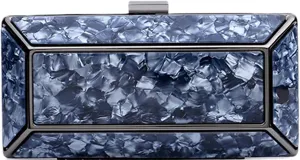 Lattice Metal Handbag Geometric Evening Bag Abstract Stone Cut Chain Clutch Purse for Women
