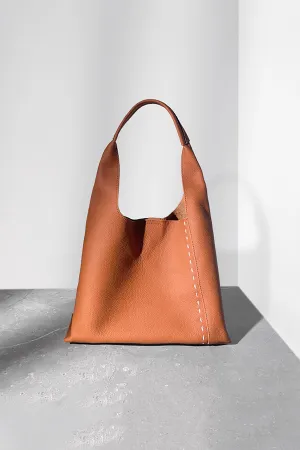 Leather Boho Shoulder Bag with Small Ponch