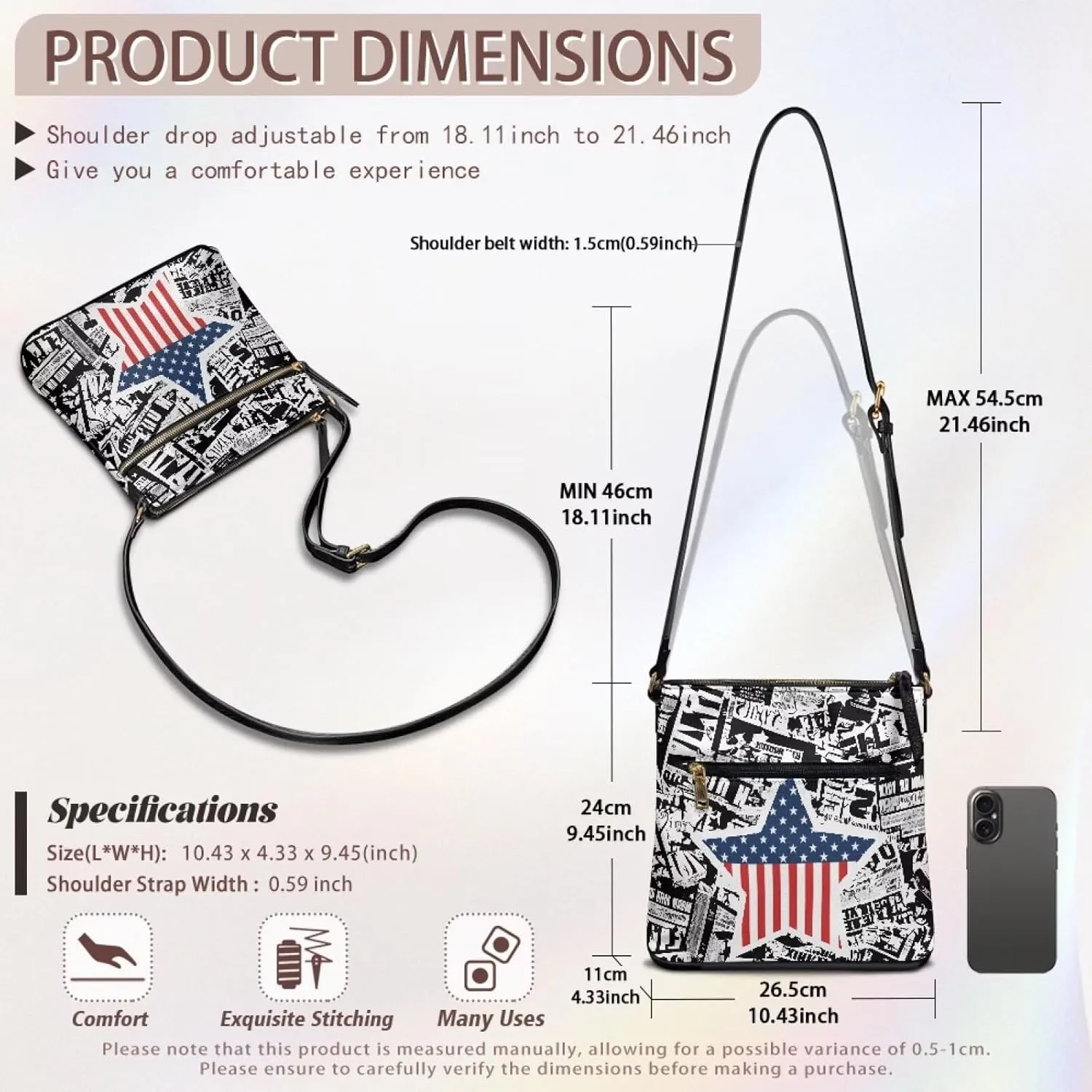 Leather Purses for Women, Leather Hobo Bags for Women Vintage Travel Sling Purse Multi Pockets Shoulder Bag