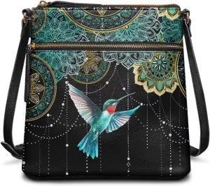 Leather Purses for Women, Leather Hobo Bags for Women Vintage Travel Sling Purse Multi Pockets Shoulder Bag