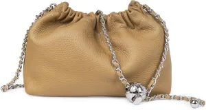 Leather Small Crossbody Bag For Women Trendy. Dumpling Bag Ruched Clutch Purse For Women Evening Bag Cloud Purse Hobo Bag.